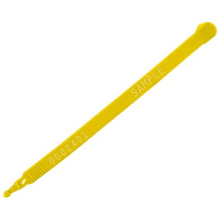 Bsc Preferred 7-1/2'' Yellow Plastic Truck Seals, 100PK BUY00031675